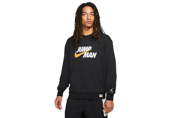 NNEKG Mens Jordan Jumpman Fleece Crew Sweatshirt (Black Size S)