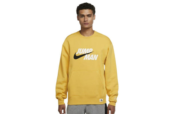 NNEKG Mens Jordan Jumpman Fleece Crew Sweatshirt (Pollen Size L)
