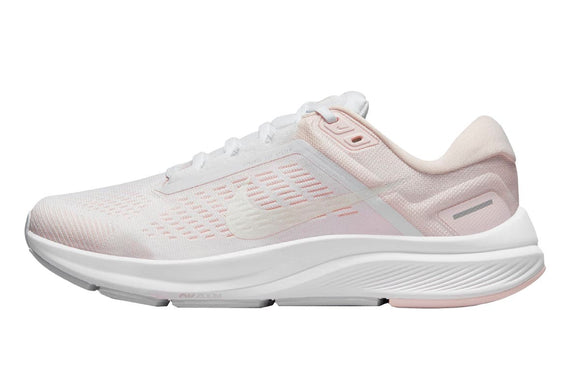 NNEKG Womens Air Zoom Structure 24 Running Shoes (White Barely Green Light Soft Pink Grey Fog Size 9 US)