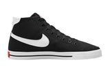 NNEKG Womens Court Legacy Canvas Mid Casual Shoes (Black White Team Orange Size 7 US)