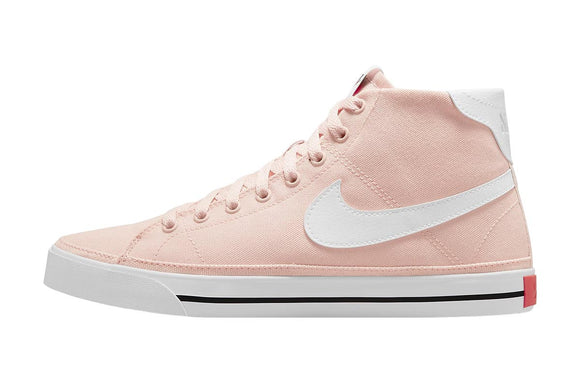 NNEKG Womens Court Legacy Canvas Mid Casual Shoes (Pale Coral White Team Orange Black White Size 6 US)
