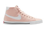 NNEKG Womens Court Legacy Canvas Mid Casual Shoes (Pale Coral White Team Orange Black White Size 10 US)