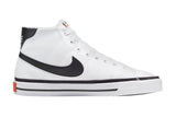 NNEKG Mens Court Legacy Canvas Mid Casual Shoes (White Black Team Orange Size 9 US)