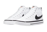 NNEKG Mens Court Legacy Canvas Mid Casual Shoes (White Black Team Orange Size 12 US)