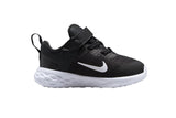 NNEKG Kids Revolution 6 Toddler Velcro Running Shoes (Black White Dark Smoke Grey Size 10 US)