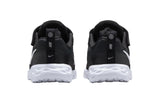 NNEKG Kids Revolution 6 Toddler Velcro Running Shoes (Black White Dark Smoke Grey Size 10 US)