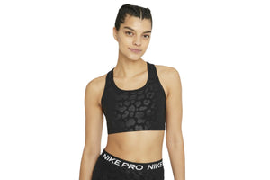 NNEKG Womens Pro Dri FIT Swoosh Leopard Shine Bra (Black Clear Size XS)