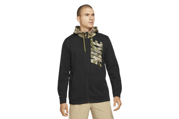 NNEKG Mens Dri FIT Full Zip Camo Hoodie (Black Khaki Rough Green Size M)