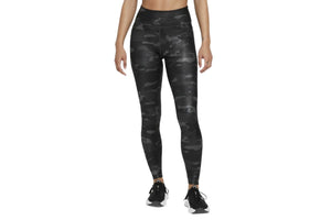 NNEKG Womens One Dri FIT Camo Mid Rise Tights (Dark Smoke Grey White Size S)