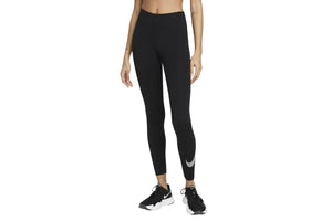 NNEKG Womens ONE Dri FIT Icon GX Mid Rise Tights (Black White Size M)