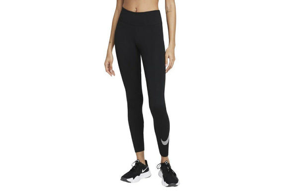 NNEKG Womens ONE Dri FIT Icon GX Mid Rise Tights (Black White Size M)