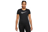 NNEKG Womens Dri FIT Swoosh Run Short Sleeve Top (Black Reflective Silver Size L)
