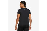 NNEKG Womens Dri FIT Swoosh Run Short Sleeve Top (Black Reflective Silver Size M)