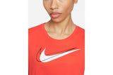 NNEKG Womens Dri FIT Swoosh Run Short Sleeve Top (Chile Red Reflective Silver Size XL)