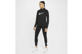NNEKG Womens Dri FIT Swoosh Run Half Zip Layer Top (Black White Size L)