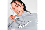 NNEKG Womens Dri FIT Swoosh Run Half Zip Layer Top (Particle Grey White Size M)