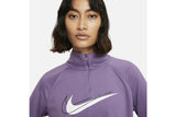 NNEKG Womens Dri FIT Swoosh Run Half Zip Layer Top (Amethyst Smoke White Size L)
