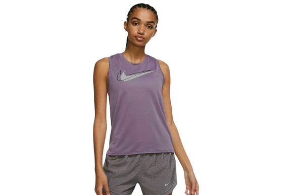 NNEKG Womens Dri FIT Swoosh Run Tank (Amethyst Smoke Reflective Silver Size M)