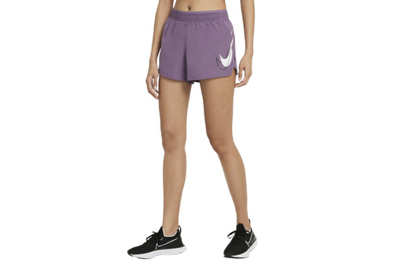 NNEKG Womens Dri FIT Swoosh Run Shorts (Amethyst Smoke Amethyst Smoke Reflective Silver Size XL)