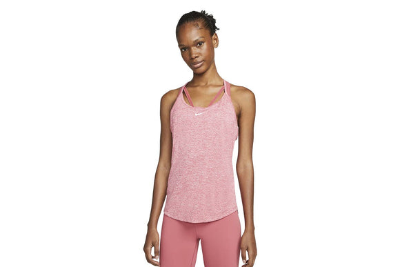 NNEKG Womens One Dri FIT Elastika Standard Tank (Archaeo Pink Heather White Size M)