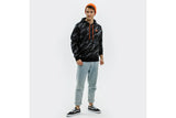 NNEKG Mens Sportswear Special Edition All Over Print Pull Over Hoodie (Black Orange Size M)