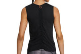 NNEKG Womens Dri FIT Run Tank (Black Bright Crimson Reflective Silver Size M)