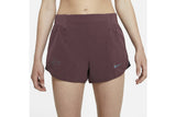 NNEKG Womens Run Division Tempo Luxe Shorts (Dark Wine Black Black Size XL)
