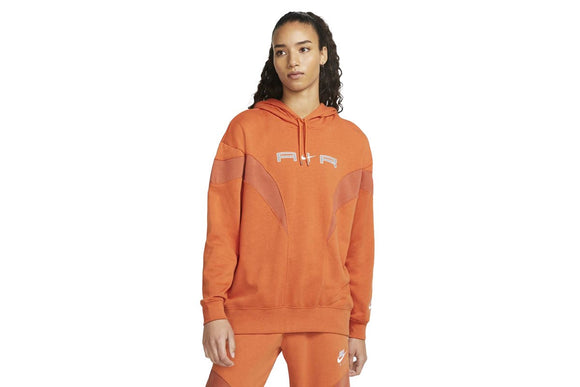 NNEKG Womens Sportswear Air Fleece GX Hoodie (Sport Spice Burnt Sunrise White Size XL)