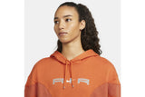 NNEKG Womens Sportswear Air Fleece GX Hoodie (Sport Spice Burnt Sunrise White Size L)
