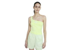 NNEKG Womens Sportswear Air Asymmetrical Tank (Lime Ice Volt White Size L)
