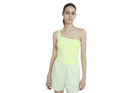 NNEKG Womens Sportswear Air Asymmetrical Tank (Lime Ice Volt White Size L)