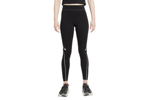 NNEKG Womens Sportswear Swoosh High Rise Leggings (Black White White Size L)