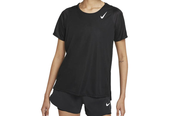 NNEKG Womens Dri FIT Race Top Short Sleeve (Black Reflective Silver Size M)