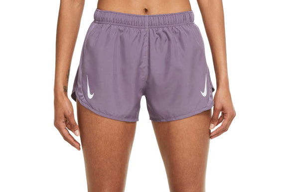 NNEKG Womens Dri FIT Tempo Race Shorts (Amethyst Smoke Reflective Silver Size XL)
