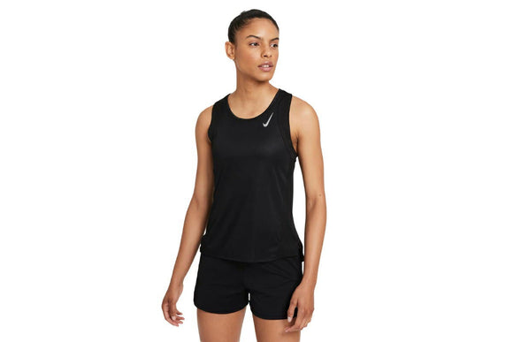 NNEKG Womens Dri FIT Race Singlet (Black Reflective Silver Size L)