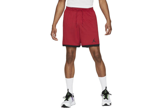 NNEKG Mens Jordan Dri FIT Air Knit Shorts (Gym Red Black Black Size L)