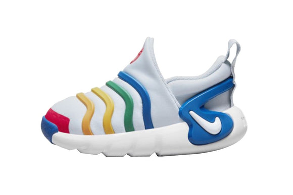 NNEKG Boys Dynamo Go Flyease Toddler Casual Shoes (Aura White Game Royal Siren Red Size 8C US)
