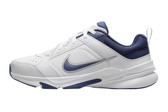 NNEKG Mens Defy All Day Running Shoes (White Midnight Navy Metallic Silver Size 13 US)