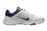 NNEKG Mens Defy All Day Running Shoes (White Midnight Navy Metallic Silver Size 13 US)