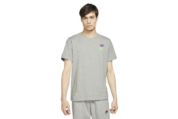 NNEKG Mens Sportswear Club Essentials T Shirt (Dark Grey Heather Size XL)