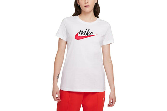 NNEKG Womens Sportswear Swoosh Regular Tee (White Size M)