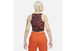 NNEKG Womens Sportswear All Over Print Tank (Black Orange Size M)