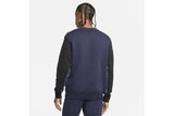 NNEKG Mens Sportswear Hybrid Fleece Crew Sweatshirt (Obsidian Black Thunder Blue Size 2XL)