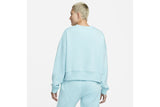 NNEKG Womens Sportswear Essential Fleece Oversized Crew Sweatshirt (Copa White Size M)