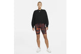 NNEKG Womens Sportswear Essential All Over Print Shorts (Black Orange Size L)