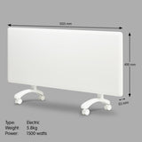 NNEDPE Nobo 1500W NTL4S15-FS40 Electric Panel Heater Thermostat & Castors
