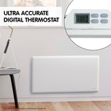 NNEDPE Nobo 2000W NTL4S20-FS40 Electric Panel Heater Thermostat & Castors