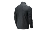 NNEKG Balance Mens Core Space Dye Quarter Zip Sweatshirt (Black Grey Size 2XL)