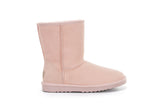 NNEKGE Boots Short Classic Premium Double Face Sheepskin (Pink Size 9M 10W US)