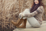 NNEKGE Boots Long Classic Premium Double Face Sheepskin (Chestnut 11M 12W US)
